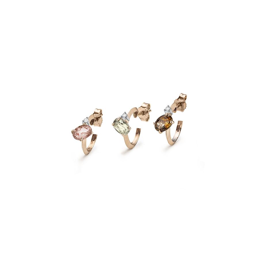 'Balance' headband earring with tourmaline BALANCE | 1/2 OR XS TORMRC CT 0,02 AU9R